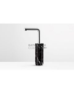 Paco Jaanson - Marmo L Tall Basin Mixer Chrome with Black Marquina