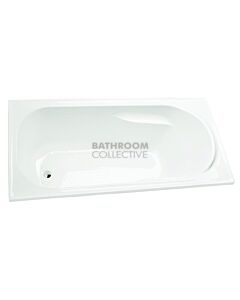 Decina - Modena 1205mm Drop In Rectangle Shower Bath with Tile Bead Lucite Acrylic