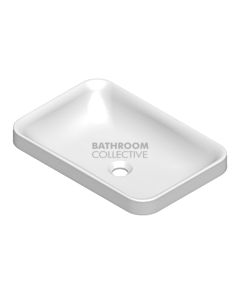 ADP - Pride Semi-Inset Basin 550 x 370mm Solid Surface, GLOSS WHITE
