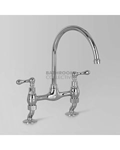 Astra Walker - Olde English Exposed Kitchen Sink Tap, 200mm Swivel Spout Lever Handle CHROME A51.32.ML