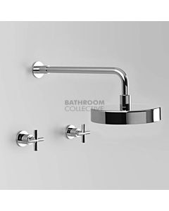 Astra Walker - Icon + Shower Tap Set with 200mm Shower Head, Cross Handle, CHROME A67.11
