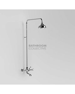 Astra Walker - Olde English Exposed Bath/Shower Tap Set with 150mm Rose, Cross Handle CHROME A51.25