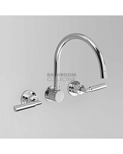 Astra Walker - Icon + Lever Wall Bath Tap Set CHROME A67.28.LH