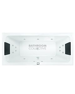 Decina - San Diego 1790mm Contour Drop In Rectangle Spa Bath 14 Jets with Tile Bead Acrylic