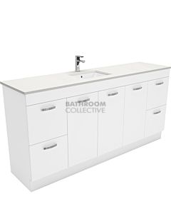 Fienza - Sarah Crystal Pure Freestanding Vanity, Stone Top, White Gloss 1800mm 1 Tap Hole