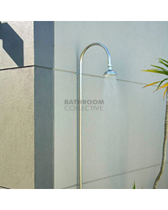 Rainware - Bribe Wall Mounted Outdoor Shower Cold with Garden Tap (Back Inlet)