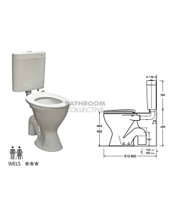 Johnson Suisse - Select Ambulant Xtra Plastic Toilet (P Trap)