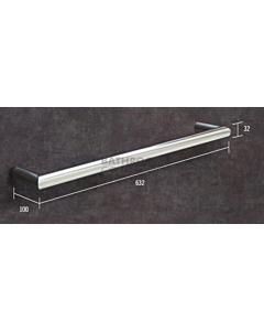 Thermorail - 632mm Single Heated Bar Round POLISHED