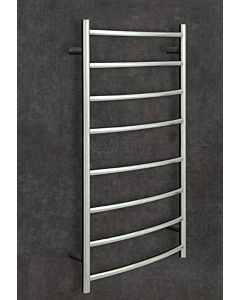 Thermorail - Curved Round Heated Towel Rail POLISHED W530 x H1120 x D150