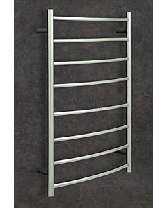 Thermorail - Curved Round Heated Towel Rail POLISHED W530 x H700 x D150