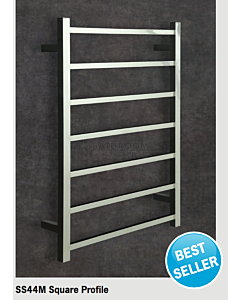 Thermorail - Square Profile Heated Towel Rail POLISHED W600 x H800 x D120