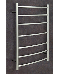 Thermorail - Budget Curved Round Heated Towel Rail POLISHED W600 x H800 x D150