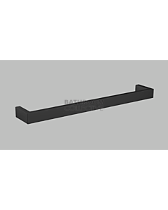Thermorail - Square Profile Non Heated 632mm Single Towel Rail MATTE BLACK