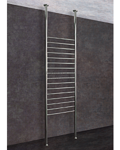 Thermorail - Round Floor to Ceiling Heated Towel Rail POLISHED W700 x H2400-3000 x D50