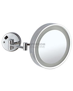 Ablaze - Round Wall Shaving/Make Up Mirror with Cool Light, Concealed Wiring 3 x Magnification