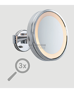 Ablaze - Wall Shaving/Make Up Mirror with Warm Light Concealed Wiring 3 x Magnification