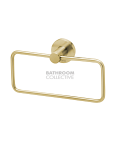 Phoenix Tapware - Radii Guest Towel Holder Round Plate BRUSHED GOLD