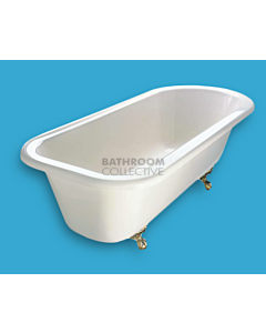 Yoki - Traditional 1525mm Freestanding Clawfoot Bath WHITE OR IVORY INTERNAL, WHITE, IVORY, BURGUNDY, BLACK, GREEN, EXTERNAL