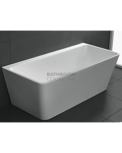 Broadway - Andrea 1500mm Back To Wall Acrylic Spa 10 Jets with Electronic Touch Pad WHITE