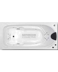 Broadway - Elise 1690mm Tile Trim Acrylic Spa, 16 Jets with Electronic Touch Pad WHITE