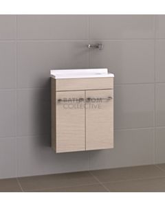 Timberline - Ensuite 500mm Wall Hung Narrow Vanity with Polymarble Top