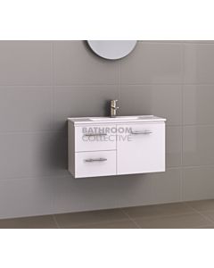 Timberline - Florida Ensuite 800mm Wall Hung Narrow Vanity with Ceramic Top
