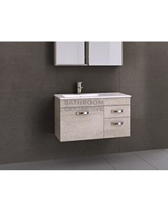 Timberline - Indiana 900mm Wall Hung Vanity with Offset Ceramic Top