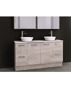 Timberline - Nevada 1500mm Floor Standing Vanity with 20mm Meganite Top and Double Ceramic Above Counter Basin