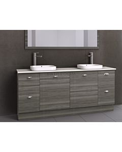 Timberline - Nevada 1800mm Floor Standing Vanity with 20mm Meganite Top and Double Ceramic Above Counter Basin