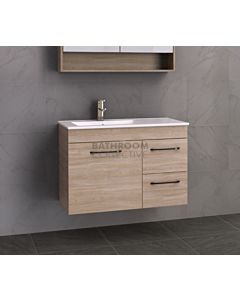 Timberline - Bargo 900mm Wall Hung Vanity with Offset Ceramic Top