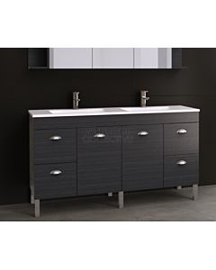 Timberline - Bargo 1500mm On Leg Vanity with Double Basin Ceramic Top