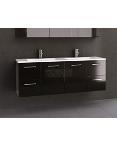 Timberline - Carlo 1500mm Wall Hung Vanity with Double Basin Dolomite Matte Top
