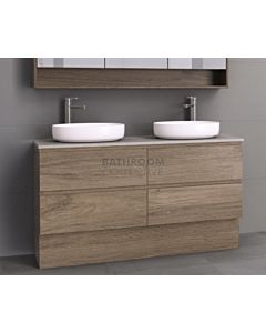 Timberline - Oxbow 1500mm Floor Standing Vanity with 20mm Meganite Top and Ceramic Above Counter Double Basin