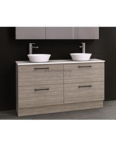 Timberline - Nevada Plus 1500mm Floor Standing Vanity with 20mm Meganite Top and Ceramic Above Counter Double Basin