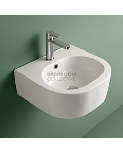 Kerasan - Flo 40 Wall Hung Counter Top or Ceramic Basin (1 tap hole)