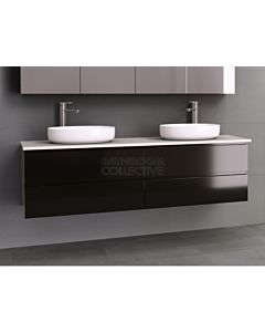Timberline - Nevada Plus 1800mm Wall Hung Vanity with 20mm Meganite Top and Ceramic Above Counter Double Basin