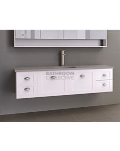Timberline - Victoria 1800mm Wall Hung Vanity with Stone, Freestyle or Timber Top and Ceramic Under Counter Basin