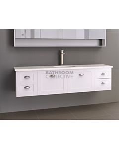 Timberline - Victoria 1800mm Wall Hung Vanity with 20mm Meganite Top and Ceramic Under Counter Basin