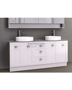 Timberline - Victoria 1800mm Floor Standing Vanity with Stone, Freestyle or Timber Top and Double Ceramic Above Counter Basin