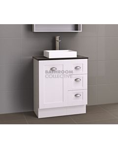 Timberline - Victoria 750mm Floor Standing Vanity with Stone, Freestyle or Timber Top and Ceramic Above Counter Basin