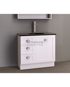 Timberline - Victoria 900mm Floor Standing Vanity with Stone, Freestyle or Timber Top and Ceramic Under Counter Basin
