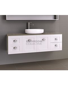 Timberline - Victoria 1500mm Wall Hung Vanity with Stone, Freestyle or Timber Top and Ceramic Above Counter Basin
