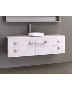Timberline - Victoria 1500mm Wall Hung Vanity with 20mm Meganite Top and Ceramic Above Counter Basin
