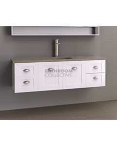 Timberline - Victoria 1500mm Wall Hung Vanity with Stone, Freestyle or Timber Top and Ceramic Under Counter Basin