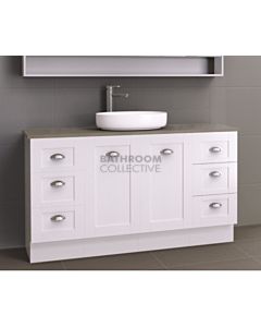 Timberline - Victoria 1500mm Floor Standing Vanity with Stone, Freestyle or Timber Top and Ceramic Above Counter Basin