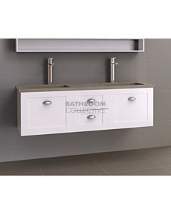 Timberline - Victoria 1500mm Wall Hung Vanity with Stone, Freestyle or Timber Top and Double Ceramic Under Counter Basin