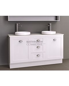 Timberline - Victoria 1500mm Floor Standing Vanity with 20mm Meganite Top and Double Ceramic Above Counter Basin