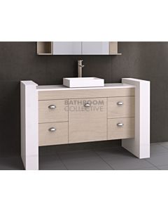 Timberline - Wall to Wall 1050mm-1400mm Wall Hung Vanity with 20mm Meganite Top