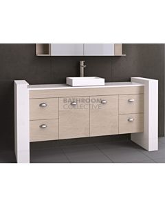 Timberline - Wall to Wall 1400mm-1900mm Wall Hung Vanity with 20mm Meganite Top