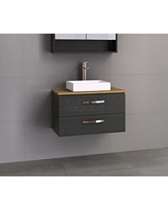 Timberline - Ashton 750mm Wall Hung Vanity with Timber Top and Ceramic Basin